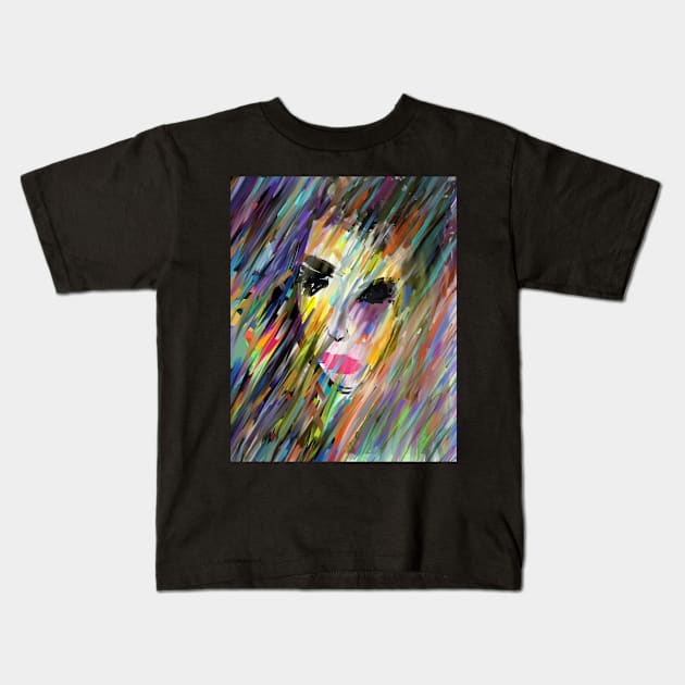 Colorful portrait Kids T-Shirt by SaBa Store